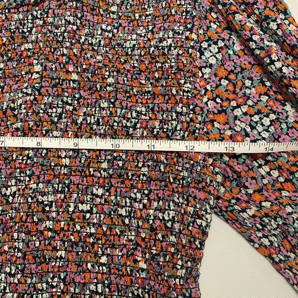 Patrons of Peace Floral Smock Peplum Long Sleeve Crop Top size M - Picture 3 of 12